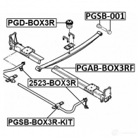 Втулка рессоры FEBEST pgabbox3rf 1424741247 4056111120751 0MB K6H - Изображение 2