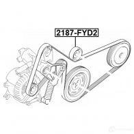 Натяжной ролик приводного ремня FEBEST Z42Z M 2187fyd2 3824874 4056111103013 - Изображение 2