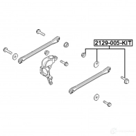 Развальный болт FEBEST 1438563482 2129005kit R JH8Y - Изображение 2