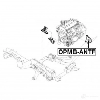 Подушка двигателя, опора FEBEST 3828868 opmbantf L4D5 HO8 4056111095219 - Изображение 2