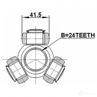 Трипоид приводного вала FEBEST 3824762 2116tc718tdci 4056111101439 NMP4L 4 - Изображение 2