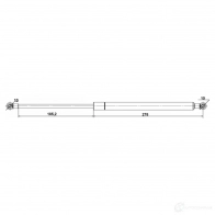 Газовая пружина, капот FEBEST 21117-001 OP4 WC 1440024243 - Изображение 2