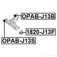 Сайлентблок FEBEST 4056111114682 LBM1 L opabj13b 205635625 - Изображение 2