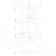 Тормозные колодки, комплект FEBEST R 74BXOA 2101monvf 1436947060 - Изображение 2