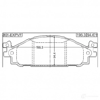 Тормозные колодки, комплект FEBEST 4056111109237 2101expvf NFA7O MO 3824668 - Изображение 2