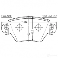 Тормозные колодки, комплект FEBEST 2101ger 0S2PM 0 4056111093697 3824670 - Изображение 2