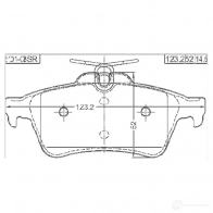 Тормозные колодки, комплект FEBEST 2101cbsr 4056111115351 LOQ6KI 6 3824665 - Изображение 2