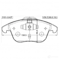 Тормозные колодки, комплект FEBEST 4056111092843 PV 24U 2101ca2f 3824661 - Изображение 2
