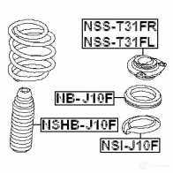Крепление амортизаторов FEBEST nsst31fr 3828836 4056111114408 0 25IJ2K - Изображение 2