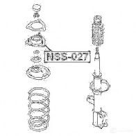 Крепление амортизаторов FEBEST OZ9S Q6 3828822 nss027 4056111004709 - Изображение 2