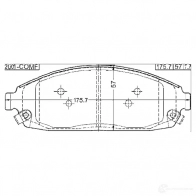Тормозные колодки, комплект FEBEST 2001comf 3824579 4056111100715 XTI04Z 1 - Изображение 2