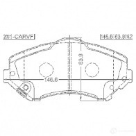 Тормозные колодки, комплект FEBEST QI1E QF 4056111109213 2001carvf 3824577 - Изображение 2