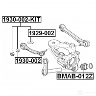 Болт регулировки развала колёс FEBEST 1929-002-KIT 1440024220 KU4 1ZI3 - Изображение 2