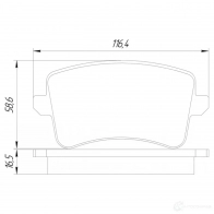 Тормозные колодки, комплект FEBEST 1701b8r DB PF9 1436948299 - Изображение 2
