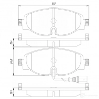 Тормозные колодки, комплект FEBEST XZA6 1 17018vf 1437422596 - Изображение 2