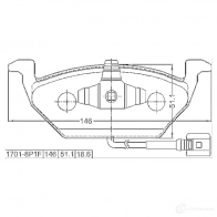 Тормозные колодки, комплект FEBEST 3824418 4056111093086 7MFZ IC 17018p1f - Изображение 2