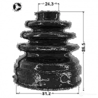 Пыльник шруса, ремкомплект FEBEST CU UNG 3824437 4056111060859 1715a6t - Изображение 2