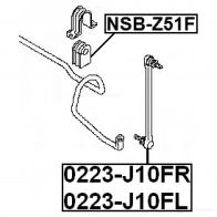 Втулка стабилизатора FEBEST GJJ 9A 4056111081854 nsbz51f 3828739 - Изображение 2