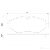Тормозные колодки, комплект FEBEST 1437422610 Z3 0H0 1601639f - Изображение 2