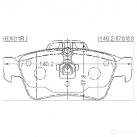 Тормозные колодки, комплект FEBEST 1601211r 8EY7 C8 1436947487 - Изображение 2