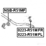 Втулка стабилизатора FEBEST 8WJ 6W 4056111027364 nsbr51mf 3828704 - Изображение 2