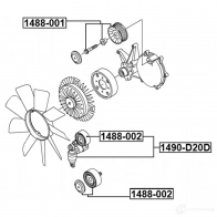 Натяжитель ремня, клиновой зубча FEBEST 1440024188 1490-D20D KS5PM6 D - Изображение 2