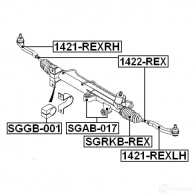 Рулевая тяга FEBEST 4056111064284 HSXC2 E 54627326 1422rex - Изображение 2