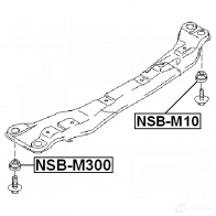 Сайлентблок задней балки FEBEST 3828695 L SYK6K 4056111037684 nsbm300 - Изображение 2