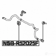 Втулка стабилизатора FEBEST nsbr52d25f 4056111126548 1424431080 D 57VG - Изображение 2