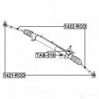 Рулевой наконечник FEBEST WL TTD 1001257804 1421rod 4056111094366 - Изображение 2