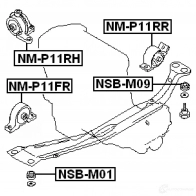 Сайлентблок задней балки FEBEST nsbm01 3828692 4056111017099 G2QD9 A - Изображение 2