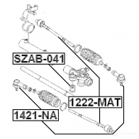 Рулевой наконечник FEBEST 34 B89L 4056111094373 3824314 1421na - Изображение 2