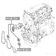 Обводной ролик приводного ремня FEBEST 1288h100 4056111101927 JIEN Z7 3824299 - Изображение 2