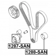 Натяжной ролик ГРМ FEBEST 3824291 8 7C8HB7 4056111073958 1287san - Изображение 2