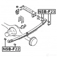 Втулка рессоры FEBEST 4056111080222 3828667 nsbf22 OSZ Y1 - Изображение 2