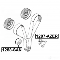 Натяжной ролик ГРМ FEBEST 1287azer 4056111094472 3824283 V5 CXU0 - Изображение 2