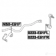 Втулка стабилизатора FEBEST nsbe51f 3828663 RL DCX 4056111079448 - Изображение 2