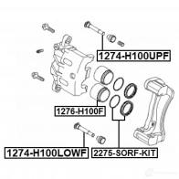 Направляющий болт тормозного суппорта FEBEST 1274h100lowf XJJ8GL 5 1438833691 - Изображение 2
