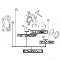 Комплект направляющей гильзы FEBEST 1274-SONF-KIT 1440024162 29V 8SY - Изображение 2