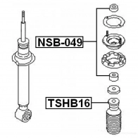Распорная втулка амортизатора FEBEST 4056111054247 J2 JSR6 3828632 nsb049 - Изображение 2