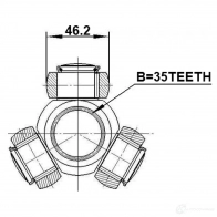 Муфта с шипами, приводной вал FEBEST 1440024133 1216-DM24MT B XZJA - Изображение 2