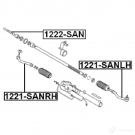 Рулевой наконечник FEBEST 1439402923 M 2IG81S 1221sanlh - Изображение 2