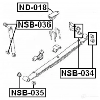 Втулка рессоры FEBEST 4056111075303 nsb035 R WUHGFS 3828621 - Изображение 2