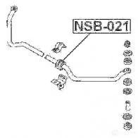 Втулка стабилизатора FEBEST EW 1DD 3828613 nsb021 4056111007991 - Изображение 2