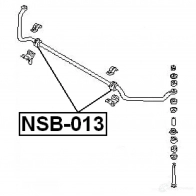 Втулка стабилизатора FEBEST nsb013 1424431076 4TK59 I 4056111027173 - Изображение 2