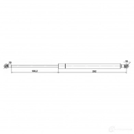 Газовая пружина, капот FEBEST 12117-001 1440024128 TM1W3M T - Изображение 2