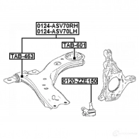 Рычаг независимой подвески колеса, подвеска колеса FEBEST 5H EWEKQ 1440022828 0124-ASV70RH - Изображение 2
