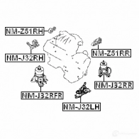 Подушка двигателя, опора FEBEST 3828570 20FOR 1 nmz51rh 4056111081373 - Изображение 2