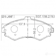 Тормозные колодки, комплект FEBEST 4056111073743 1201lanf 3824044 WOO 46 - Изображение 2