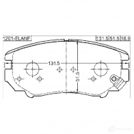 Тормозные колодки, комплект FEBEST 7MS37 Z 1201elanf 4056111093499 3824040 - Изображение 2